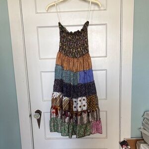 Bhag’s Boho Bohemian Patchwork Midi Dress Size S/M